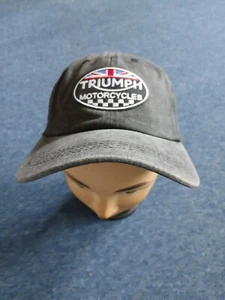 Gorra de béisbol negra lavada a la piedra TRIUMPH BRITISH MOTORCYCLES para todos los adultos/jóvenes - Imagen 1 de 3