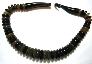 21" Vintage Modern Gerda Lynggaard Monies Graduated Wood Bead Necklace Denmark - Picture 1 of 6
