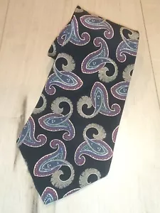Oscar de la Renta Couture tie silk velour multicolor Paisley Hand Sewn - Picture 1 of 7