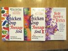  Chicken Soup for the Teenage Soul I & II Taste Berries for Teens Lot of 3 PB
