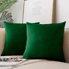 Green Decorative Throw Pillow Covers Inch Set Of 18x18 Christmas Green (velvet)