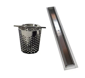 Drenaje de ducha lineal con trampa para cabello de SereneDrains - Imagen 1 de 11