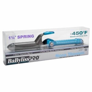 BaByliss PRO Nano Titanium 1-1/4" Spring Curling Iron BABNT125S Free Priority Sh