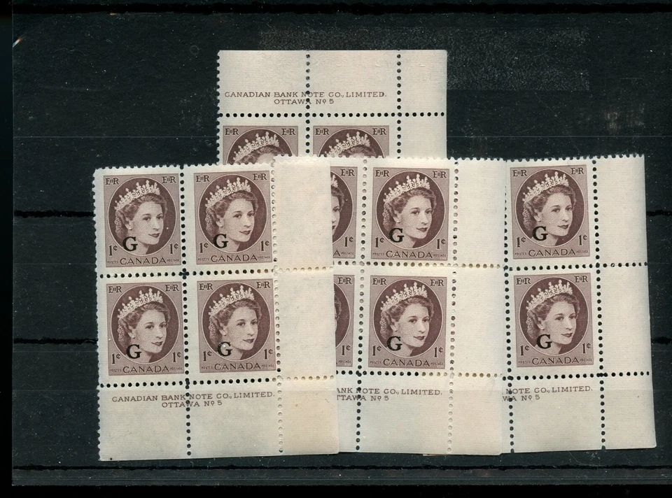 Placa Wilding O40 G sobreimpresión negra #5 F/VF MNH Cat $6 RAMDOM PICK 1 sellos Canadá Foto 1 de 1