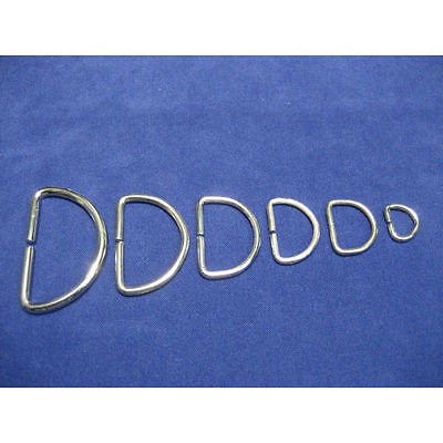 Metal D Rings Buckles For Webbing Strap Tape 10 12 16 20 25 30 35 40 50 Mm • 1.08£