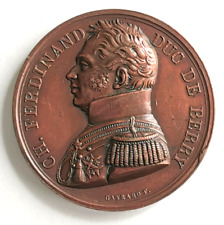 MA 9. Médaille. Charles Ferdinand d'Artois - Duc de Berry. Décès en 1820