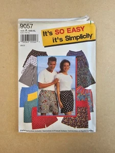 1996 Simplicity Vintage Sewing Pattern 9057 Size XXS - XL Shorts Unisex 90s - Picture 1 of 4