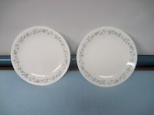 2 Corelle COUNTRY COTTAGE 8-1/2" Luncheon Plates Blue Heart Green Ivy