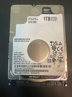 Western Digital WD10SPSX 1TB SATA 2,5" WD Black 7mm Festplatte HDD - Bild 1 von 2