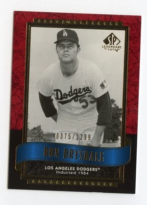 2003 SP Legendary Cuts /1299 Don Drysdale #30 HOF Dodgers - Imagem 1 de 2