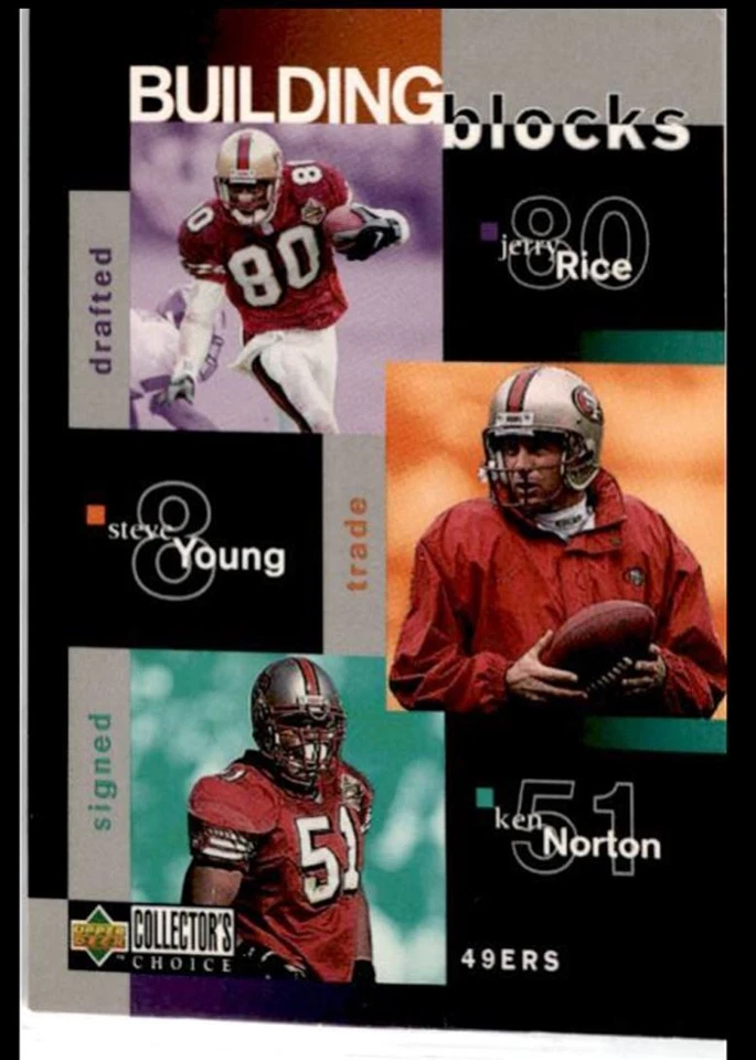 1997 Collector's Choice Jerry Rice/Steve Young/Ken Norton/Jim - Image 1 of 2