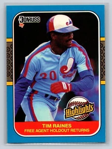 1987 Donruss Highlights Tim Raines #7 Montreal Ausstellungen - Bild 1 von 2