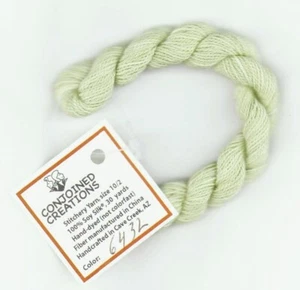 Silk Hand-Dyed Thread 30 Yd Conjoined Creations Celery 643L Cross Stitch - Picture 1 of 2