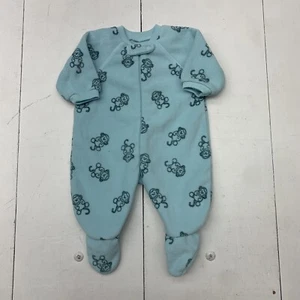 Steve & Barry’s Baby Boy Blue Monkey Print One Piece Pajama Size 6-9 Months - Picture 1 of 5
