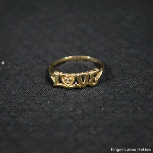 10 Karat Gold Damenring "Love" (Größe 7,5) - Bild 1 von 3