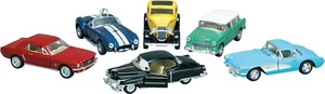 COLLEZIONE COMPLETA CON 6 AUTO D'EPOCA SCALA 1/32 DIE CAST MODELS KINSMART 12189 - Foto 1 di 3