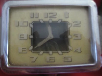 1936 Buick 6V перчаточный ящик часы - ар-деко стиль - серии 40 60 80 90 (очень хороший) - Изображение 1 из 4