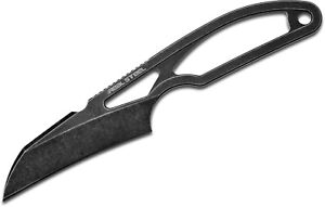 Real Steel Knives 3544 AlieNeck Knife 3" Black Stonewashed Wharncliffe Blade