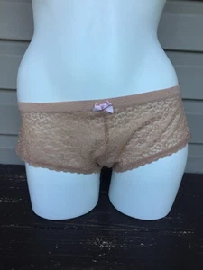 KENSIE SHEER LACE HIPSTER PANTY UNDERWEAR BOYSHORT RNR6613500 NUDE LARGE NEW $12 - Picture 1 of 2
