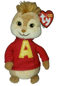ST* Ty Beanie Baby ALVIN the Chipmunk (7 Inch) MWMT (Sticker) Stuffed Animal Toy - Picture 1 of 6