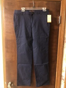 New French Toast Girls' Big Stretch Twill Straight Leg Pant Navy Size 18 - Picture 1 of 7
