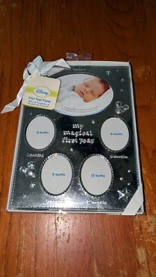  Marco de fotos collage de primer año Disney My Magical SilverGift recuerdo Foto 1 de 2