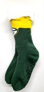 NFL Green Bay Packers Footy Slippers -women's Size 6-10/ Men's 5-9 Non Skid - Picture 1 of 3