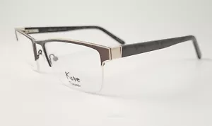 Nuevas Gafas K9422 Color Mate Marrón Brillante Cuadrado Acero Inoxidable Para Hombre - Imagen 1 de 5