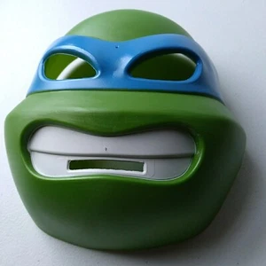 TMNT Deluxe Leonardo Hard Plastic Mask Costume Teenage Mutant Ninja Turtle - Picture 1 of 7