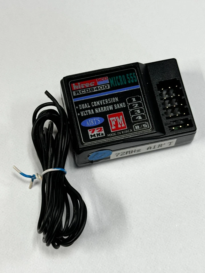 Excellent Hitec 555 Mico Positive Shift 72mhz RC Airplane Receiver JR Airtronics - Image 1 of 1