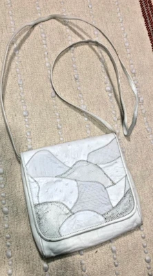 Vintage Carlos Falchi White Ostrich Snakeskin Leather Purse Shoulder Bag - Image 1 of 4