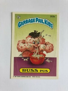 Topps 1987 Garbage Pail Kids Trading Card # 253a Russ Puss - Picture 1 of 2