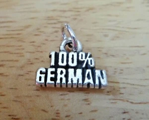 Sterling Silver 10x13mm Says 100% German Germany Charm! - Picture 1 of 3