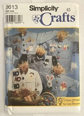 Simplicity Crafts Sewing Pattern 0613 Seasonal Ink Transfers Appliques Vintage - Image 1 of 4