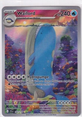 Pokemon Travel Companions JTG 162/159 Wailord Illustration Rare German - Image 1 of 2