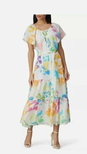 NWT Tanya Taylor Ella Silk Blend Floral Maxi Dress Sz 12 Orig $645 - Picture 1 of 16