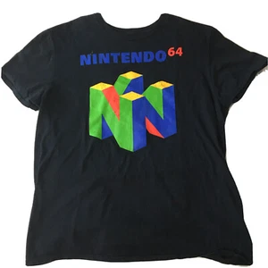 Camiseta N64 Licencia Oficial Nintendo 64 Camiseta Clásica Logo Talla Mediana Usada - Imagen 1 de 2