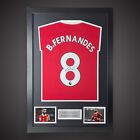 Bruno Fernandes Hand Signed And Framed Manchester United Shirt Bid Fr £199
