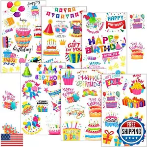 Containlol 6 Sheets Happy Birthday Stickers for Boys Girls Adults Adhesive Sc - Picture 1 of 5