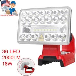 NEW 2000LM LED Work Light Work Milwaukee m18 Battery 18v 18W Handheld Flashlight - Picture 1 of 15