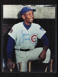 Ernie Banks Chicago Cubs Signed Auto Photo - Picture 1 of 3