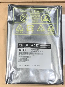 Western Digital WD_BLACK 4TB Gaming SATA HDD Internal Hard Drive HDD-WD4006FZBX - Picture 1 of 4