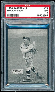 1934 Batter Up #73 Hack Wilson PSA 7 **Very Sharp High Grade HOF** - Picture 1 of 2