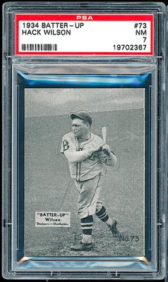 1934 Batter Up #73 Hack Wilson PSA 7 **Very Sharp High Grade HOF** - Image 1 of 2