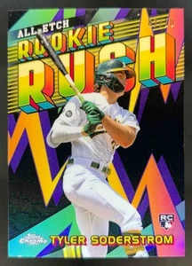 2024 Topps Chrome Tyler Soderstrom All Etch Rookie Rush Black Refractor /10 RC - Picture 1 of 10
