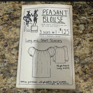  Vintage Bauernbluse Schnittmuster S-M-L - Bild 1 von 5