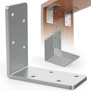 （8 Pcs） L Drackets Heavy Duty,90 Degree Angle Dracket,Galvanized Corner Brace... - Picture 1 of 7