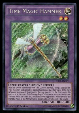 Yugioh! Time Magic Hammer DRL2-EN009 Secret Rare 1st Ed VLP - Image 1 of 2