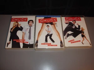 Chuck TV Series Seasons 1-3 DVD Lot Show 1 2 3 Zachary Levi Yvonne Strahovski - Picture 1 of 6