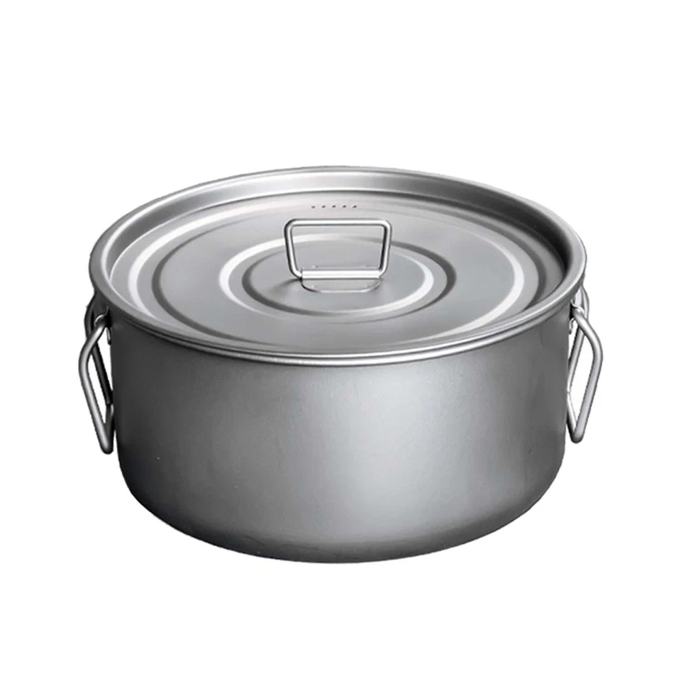 Camping Cookware Mess Kit Cooking Gear Portable Supplies with Folded Handle - Image 1 of 1